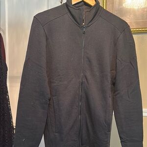 American Giant Black Zip Up Sweater